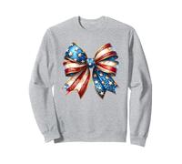Camicia Coquette Bow con bandiera degli Stati Uniti, graziosa grafica americana del 4 luglio Felpa