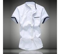 Camicia corta da chef monopetto neutra da uomo L,M,S,XL,XXLTessuto intrecciato