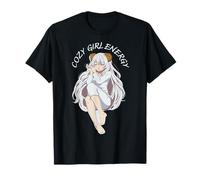 Camicia Cozy Girl Energy - Simpatica e Morbida Sleepy Era Kawaii Anime Maglietta