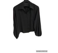 Camicia cropped bianco o nero con paillettes EMME MARELLA modello SESTO