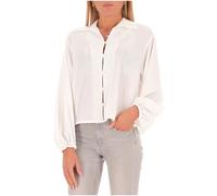 Camicia cropped bianco o nero con paillettes EMME MARELLA modello SESTO