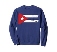 Camicia Cuba Bandiera Cuba Ispanica Patrimonio Mese Grafica Blu Felpa