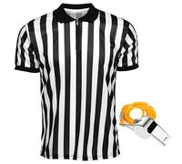 Camicia da arbitro da uomo, magliette da arbitro con fischietto da arbitro, maglia da uomo per costume da arbitro, uniforme da arbitro di calcio da basket Allenatori di articoli sportivi, costume da a