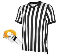 Camicia da arbitro da uomo, magliette da arbitro con fischietto da arbitro, maglia da uomo per costume da arbitro, uniforme da arbitro di calcio da basket Allenatori di articoli sportivi, costume da a