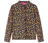 vidaXL Camicia da Bambina con Colletto Fascia Blu Marino 128