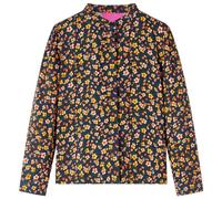vidaXL Camicia da Bambina con Colletto Fascia Blu Marino 140