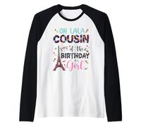 Camicia da Bambina con Scritta Cousin of The Birthday Maglia con Maniche Raglan