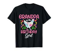 Camicia da bambina del nonno del compleanno Farm Chicken Daddy Papa Maglietta