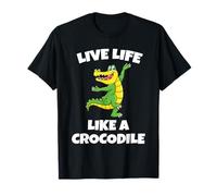 Camicia da bambino con coccodrillo | Live Life Like a Crocodile Maglietta