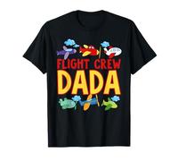 Camicia da Bambino Flight Crew Dada Airplane Dad of The Birthday Maglietta