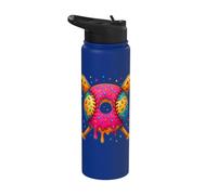 Camicia da baseball con glassa rosa e spruzzi Stainless Steel Insulated Water Bottle