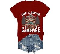 Camicia da campeggio da donna Life is Better by The Campfire, Life is Better by The Campfire, Porpora, S