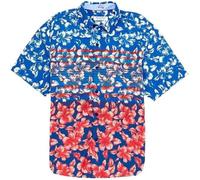 Camicia Da Campo Tommy Bahama Uomo Veracruz Cay Flora E Strisce, Blu Allure, M