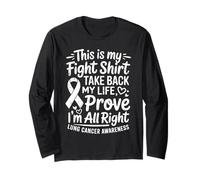 Camicia da Combattimento Contro Il Cancro ai polmoni Survivor Warrior Maglia a Manica
