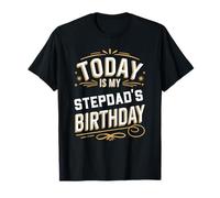 Camicia da Compleanno Today Is My Stepdad's Birthday Abbinata Maglietta