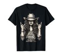 Camicia da cowgirl scozzese western cowboy Texas donna Sassy Country Maglietta