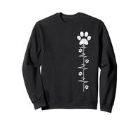 Camicia da cuore con la zampa per cani da fuoco femminile da Felpa