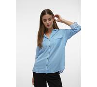 Camicia da donna casual con tasche in cotone stretch manica 3/4 VERO MODA