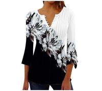 Camicia da donna Cold Gear Top per le donne 2025 camicie con stampa alla moda a maniche lunghe con scollo a V maglietta casual camicetta allentata top da yoga lunga, Grigio scuro, XXL