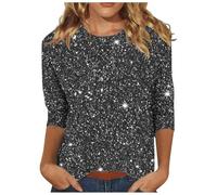 Camicia da donna con maniche e tre camicetta stampata elegante e maglietta casual girocollo abbigliamento femminile alla moda per tutte le stagioni