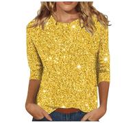 Camicia da donna con maniche e tre camicetta stampata elegante e maglietta casual girocollo abbigliamento femminile alla moda per tutte le stagioni