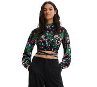 Camicia da donna Desigual di Mr. Christian Lacroix Garden nero con fiori S
