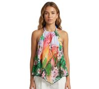 Camicia da donna Desigual top nero con righe al neon L