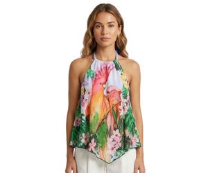 Camicia da donna Desigual top nero con righe al neon L