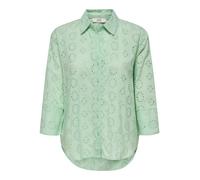 Camicia da donna moda ricamo a buco schiena più lunga cotone