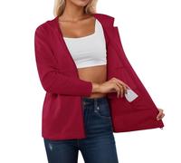 Camicia da donna Post Chirurgia Giacca Manica Lunga Zip Up Casual Cappotto | Tessuto twill a maniche lunghe con cerniera confortevole versatile per post intervento chirurgico tutte le stagioni indossare