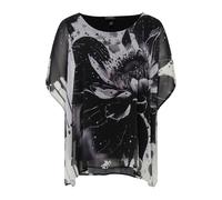 Camicia da donna Ulla Popken taglie forti doppio strato fiori girocollo