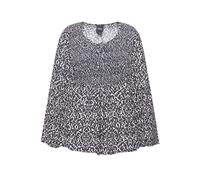 Camicia da donna Ulla Popken taglie forti girocollo affumicata