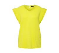 Ulla Popken Camicetta in Mussola con Maniche a Volant, Aline Camicia da Donna, Giallo-Verde, 56-58