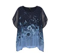 Camicia da donna Ulla Popken taglie forti oversize in chiffon con fiore