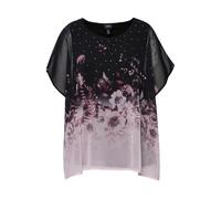 Camicia da donna Ulla Popken taglie forti oversize in chiffon con fiore