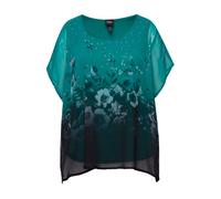 Camicia da donna Ulla Popken taglie forti oversize in chiffon con fiore