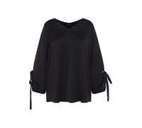Camicia da donna Ulla Popken taglie forti scollo a V linea A fiocco decorativo