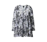 Camicia da donna Ulla Popken taglie forti stampa allover linea A scollo Carree