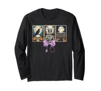 Camicia da Infermiera con Scheletro e Corvo, per Halloween Maglia a Manica