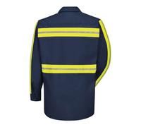 Camicia da lavoro a maniche lunghe Red Kap Industrial ad alta visibilit - Blu navy