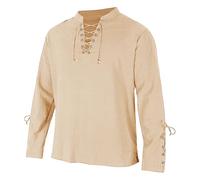 Camicia da lavoro da lavoro da uomo 2025 da uomo primavera estate e autunno taglia europea a maniche lunghe casual cravatta casual spiaggia retrò gotico stand up colletto camicia atletica sport