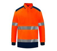 Camicia da lavoro da uomo, ad alta visibilità, con nastro riflettente, ad asciugatura rapida, a maniche lunghe, casual, con risvolto a 1/4 bottoni, ad alta visibilità, abbigliamento da golf,
