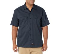 Camicia da lavoro Dickies da uomo a maniche corte con bottoni, modello Big and Tall, colore: scuro