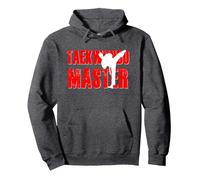 Camicia da Maestro di Taekwondo Tae Kwon Do Regalo per Insegnanti da Uomo Felpa con Cappuccio, Unisex per Adulti, Grigio Scuro, XL