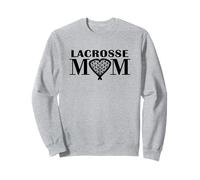 Camicia da mamma Lacrosse Cute Love Lacrosse Heart LAX Sticks Felpa