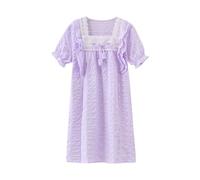 Camicia da Notte Bambina Estivo Cotone Pigiama Ragazza a Maniche Corte per Bambini con Scollo Rotondo Unicorno per Bambine 3-16 Anni