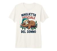 Camicia da Notte Bradipo Pigiama Bambini Donna Uomo Dormire Maglietta Premium