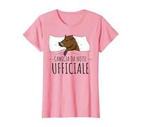 Camicia da Notte Cinghiale Maglietta, Donna, Rosa, XL