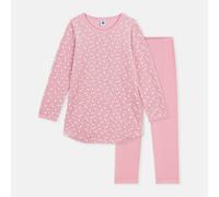 Camicia da notte con stampa a fiori e legging a tinta unita in velluto Rosa 12 anni - 150 cm
