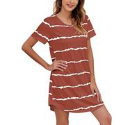Camicia da notte da donna a maniche corte, camicia da notte leggera per le